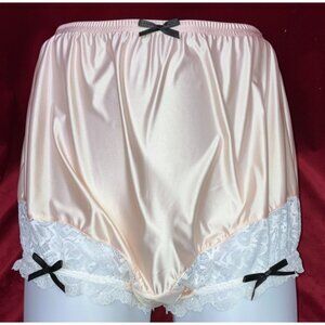 1X 2X Ritzy Knickers Mushroom Gusset Granny Panty Silky Nylon Satin Brief Sissy